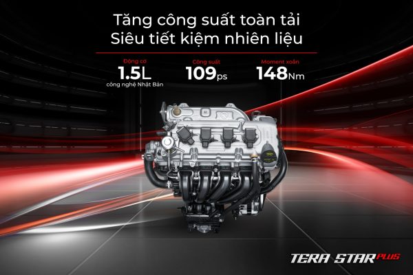 Tera Star Plus được trang bị khối động cơ xăng 1.5