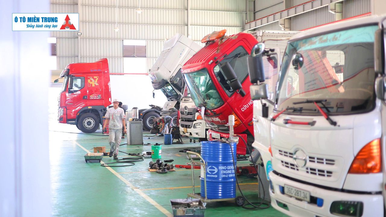 bào trì- sửa chữa xe tải tại ô tô miền trung