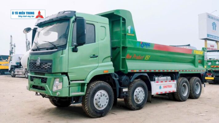 XE BEN HOWO 4 CHÂN V5X 350 HP THÙNG ĐÚC