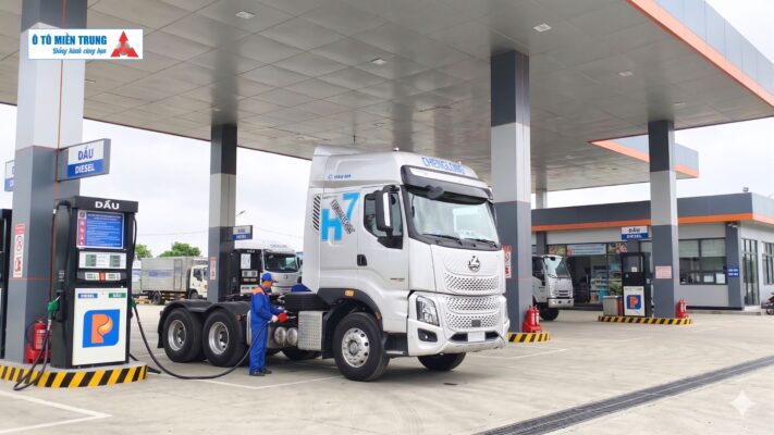 Mức tiêu hao nhiên liệu trên xe đầu kéo là bao nhiêu ?