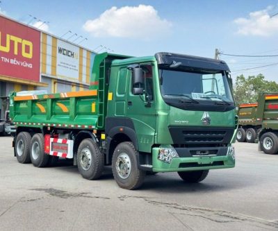 xe ben Howo 4 chân V7G 380HP thùng U đúc 2026