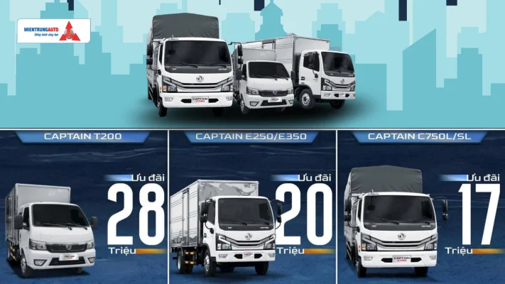 Khuyến mại xe tải tmt captain