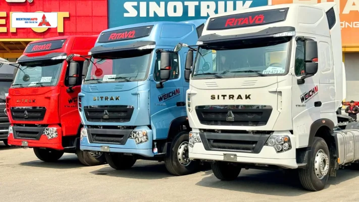 Xe đầu kéo Howo Sitrak 460HP động cơ Weichai